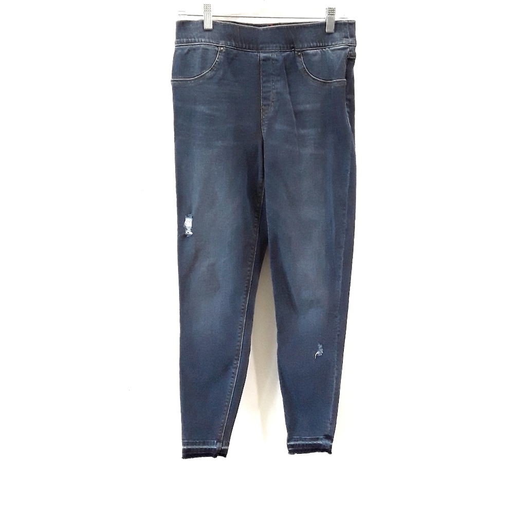 COPY - Spanx | Distressed Skinny Raw Hem Jeggings…